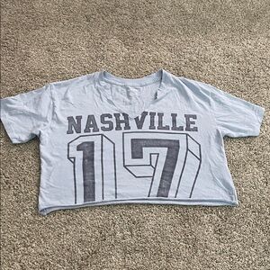 Hollister Light Blue Nashville Crop Top